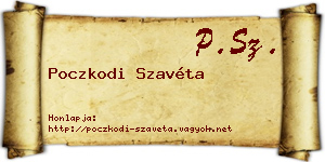 Poczkodi Szavéta névjegykártya